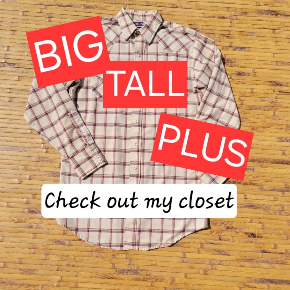 Vintage BIG MAC Western Plaid Work Shirt XL-Tall